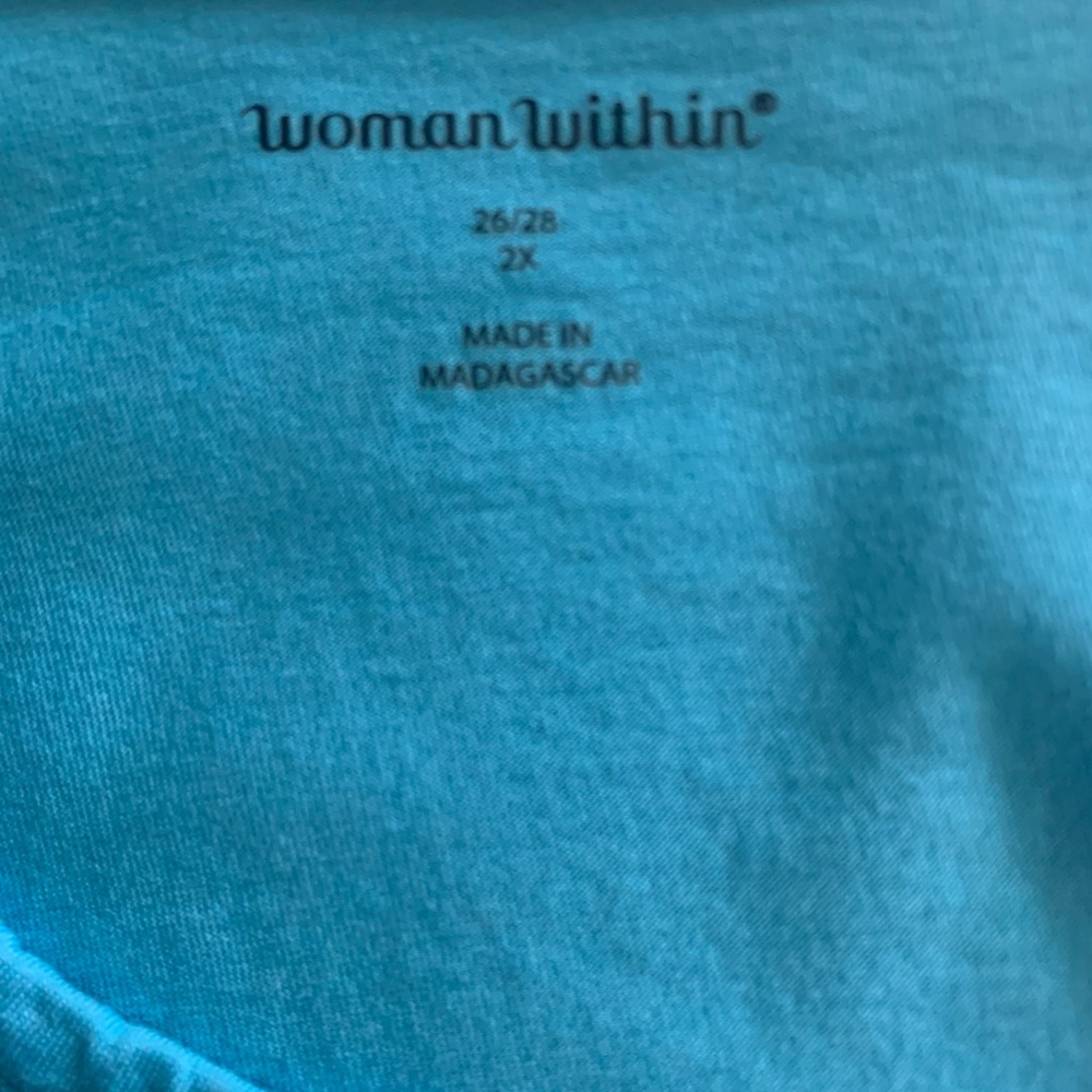 Woman Within 2X Blue Top - Picture 5 of 7